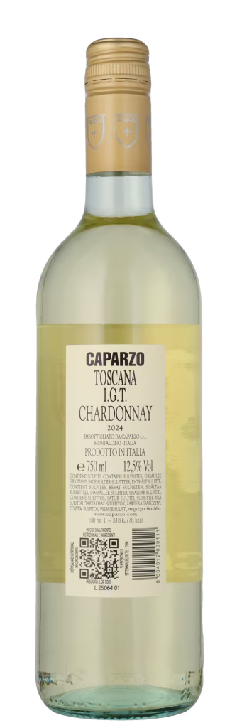 Toscana Bianco Chardonnay 2024 – Caparzo – 75 cl – bagside
