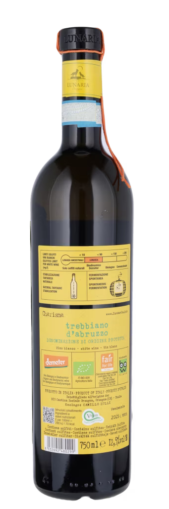 Charisma Trebbiano BIO 2025 – Cantina Orsogna – 75 cl – bagside