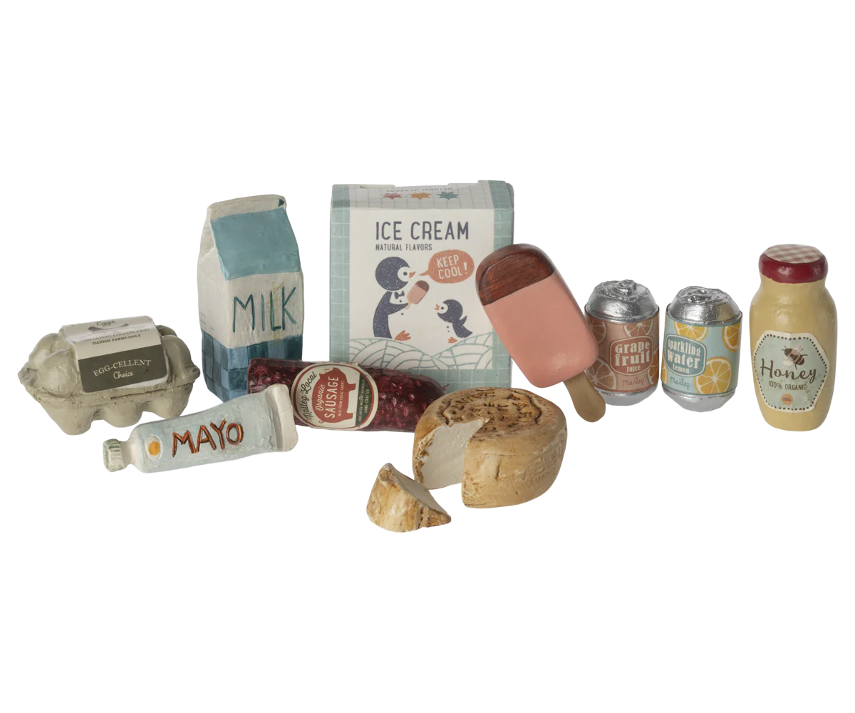 Miniature købmandssæt