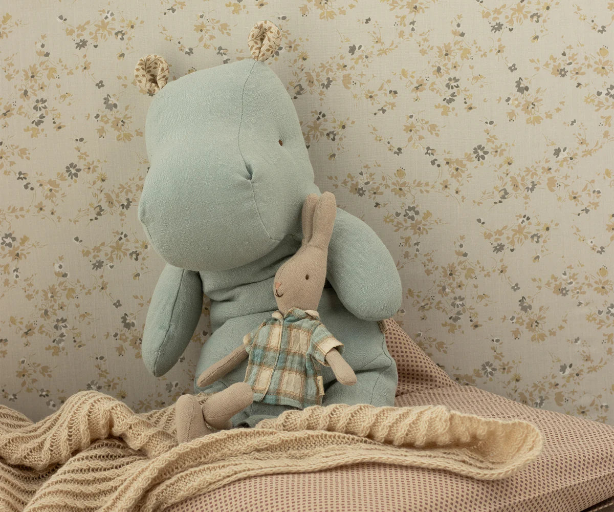 Safari friends, Flodhest, Medium - Blå/Grå