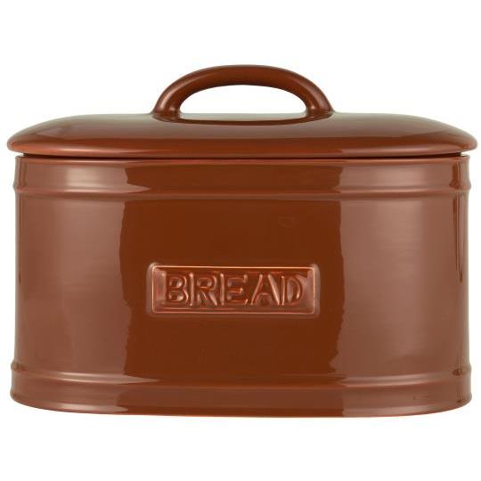 Brødboks oval brun