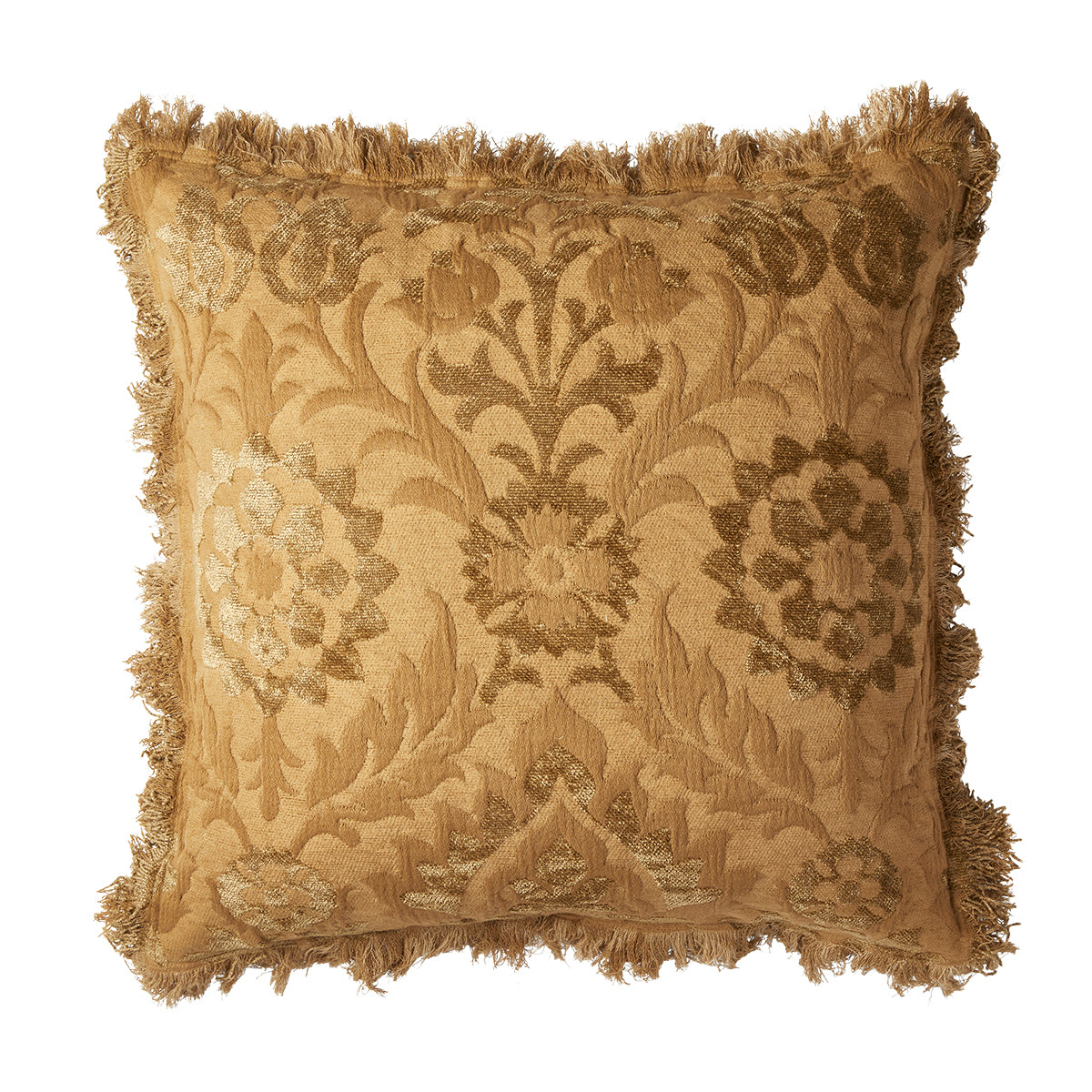 Pude m/fyld 50x50cm bomuld/viskose , Golden