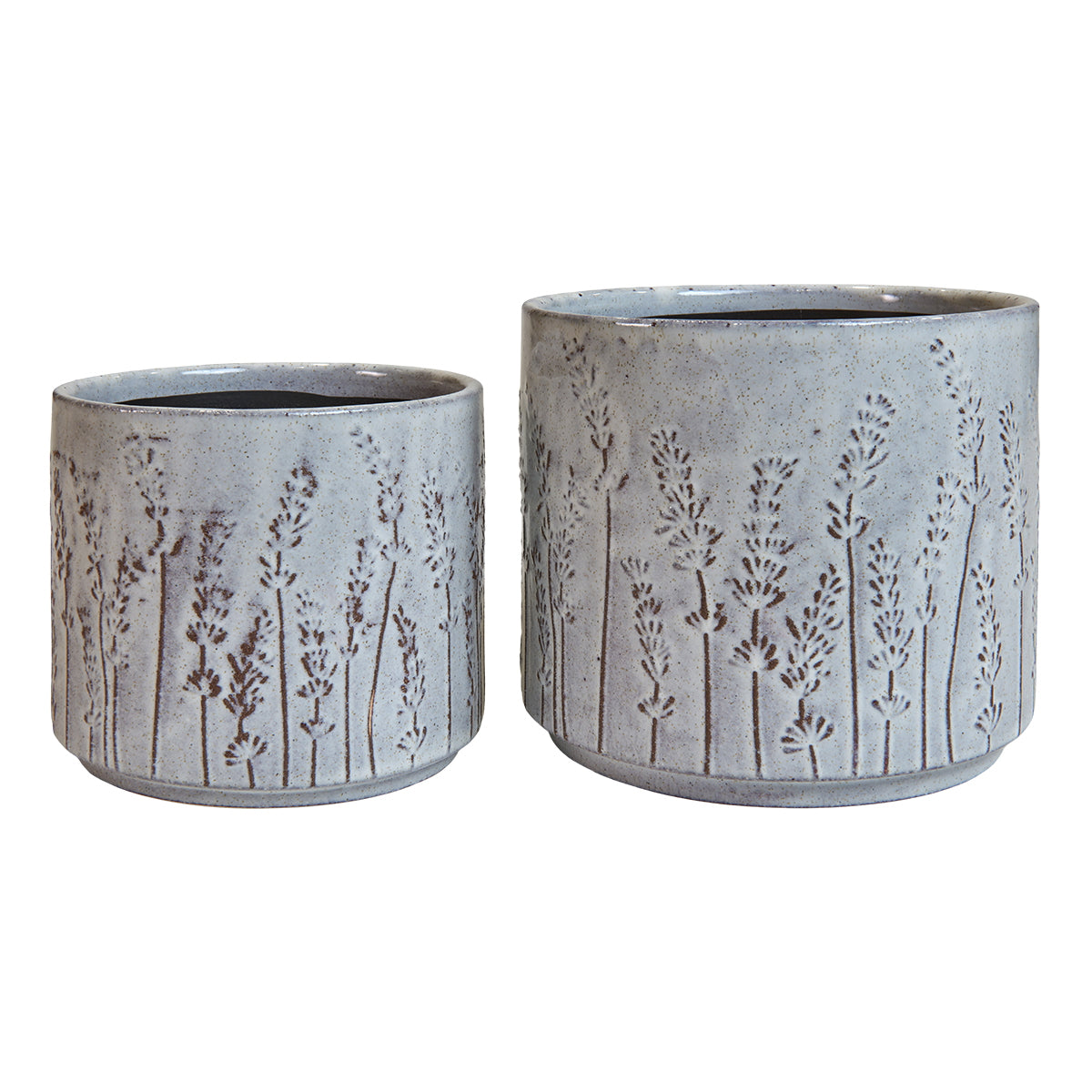 Skjuler D17x15cm keramik -Offwhite/grey - mellem