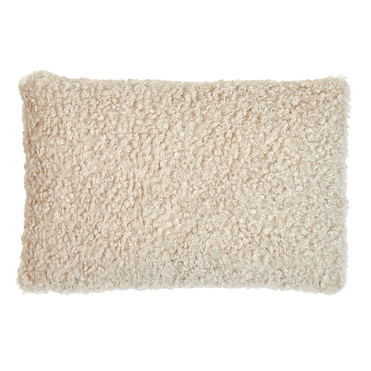 Pude m/fyld, pels lys 60x40cm