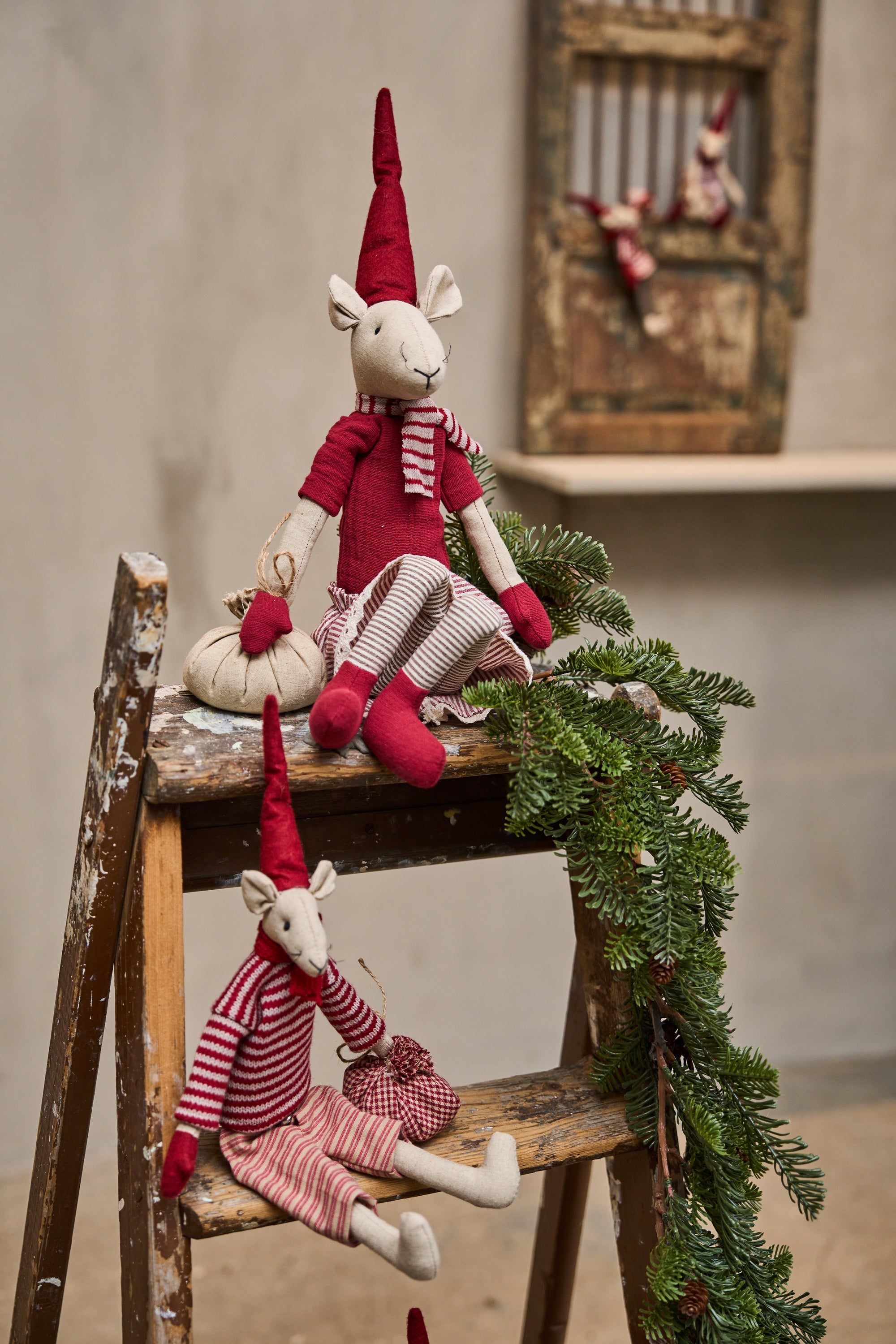 Nelli H35 Rød smækkjole og sæk