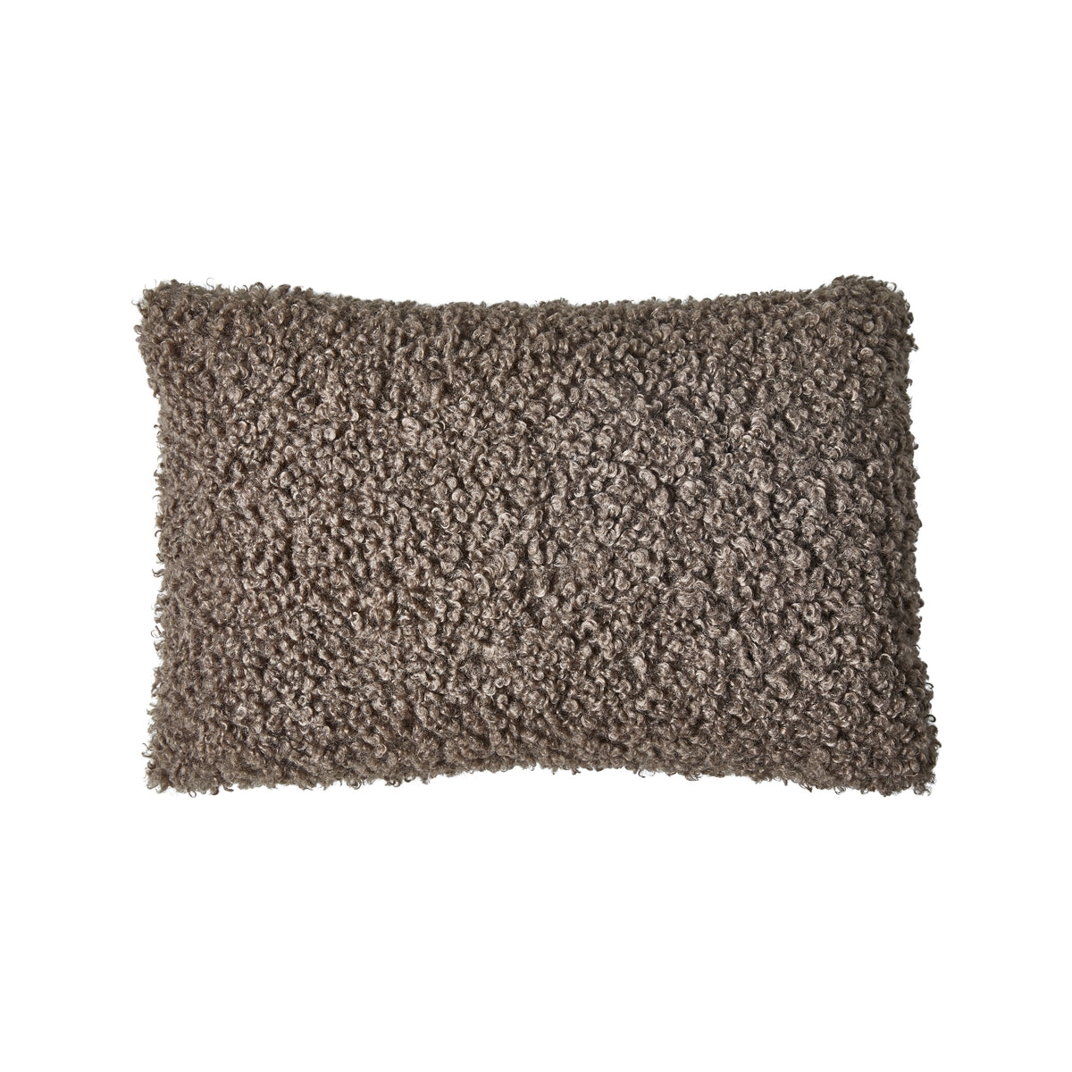 Pude m/fyld, pels brun 60x40cm