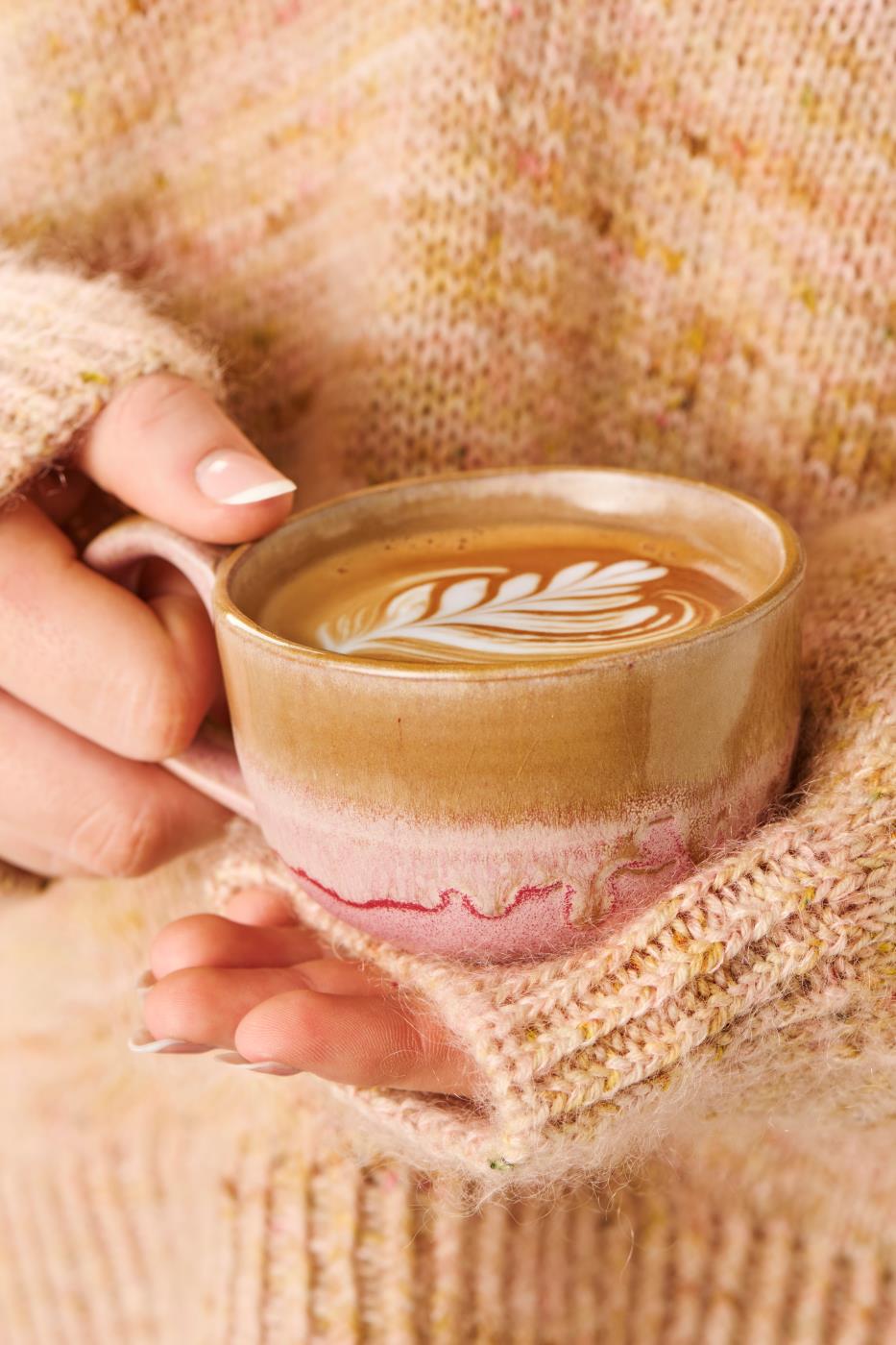 Krus m/hank Trosa lysebrun og sart rosa