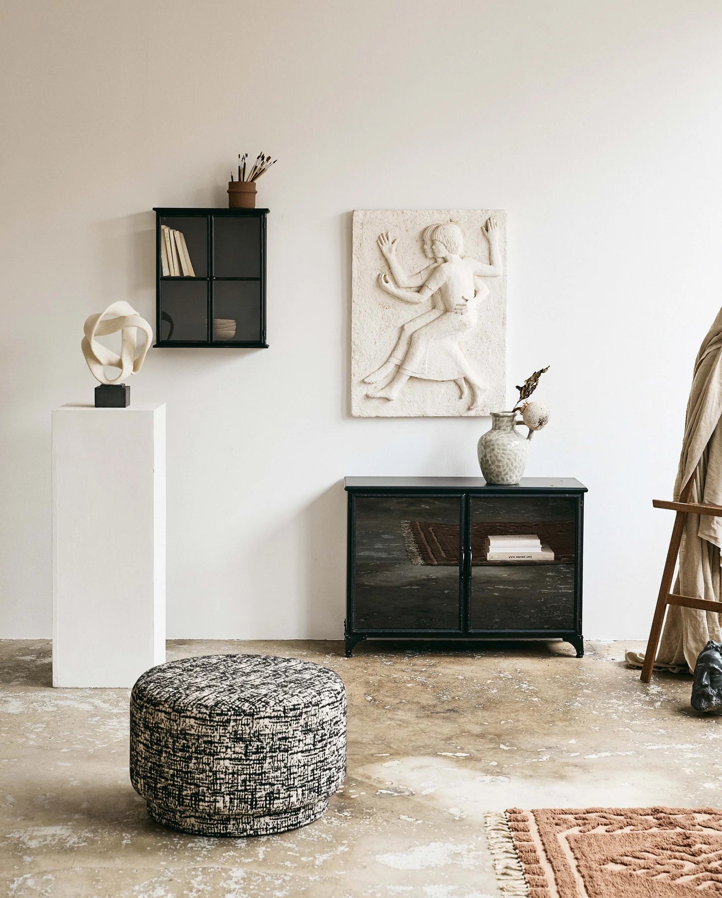 BATAM vase, glaseret - grå
