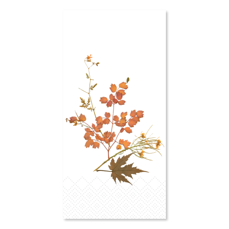 Serviet m. grene og blade