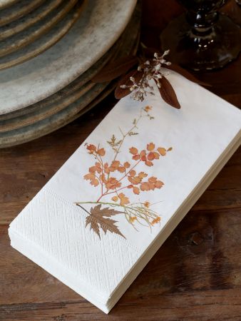 Serviet m. grene og blade