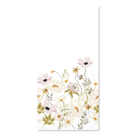 Serviet m. grøftekantsblomster