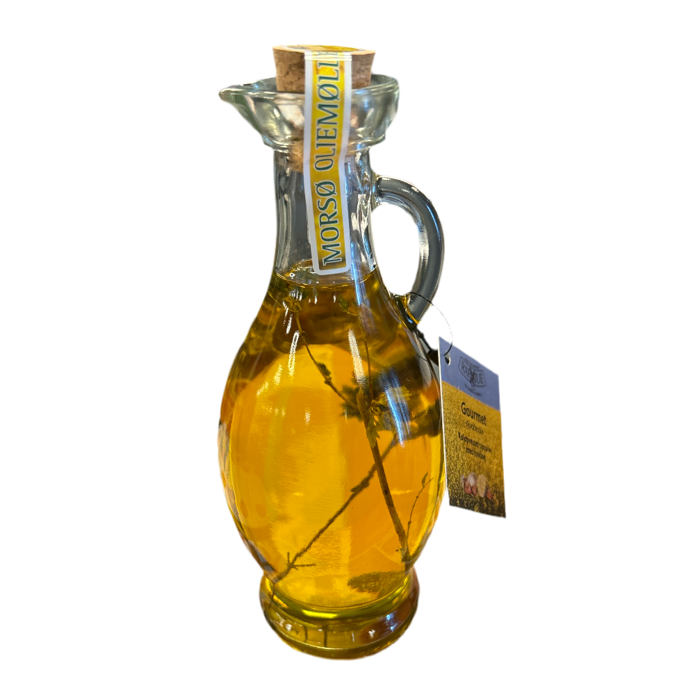 Morsø oliemølle- Koldpresset rapsolie med hvidløg 250 ml