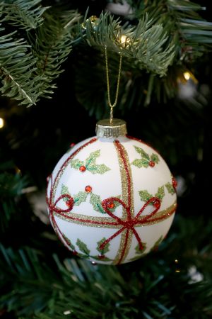 Julekugle m. sløjfe