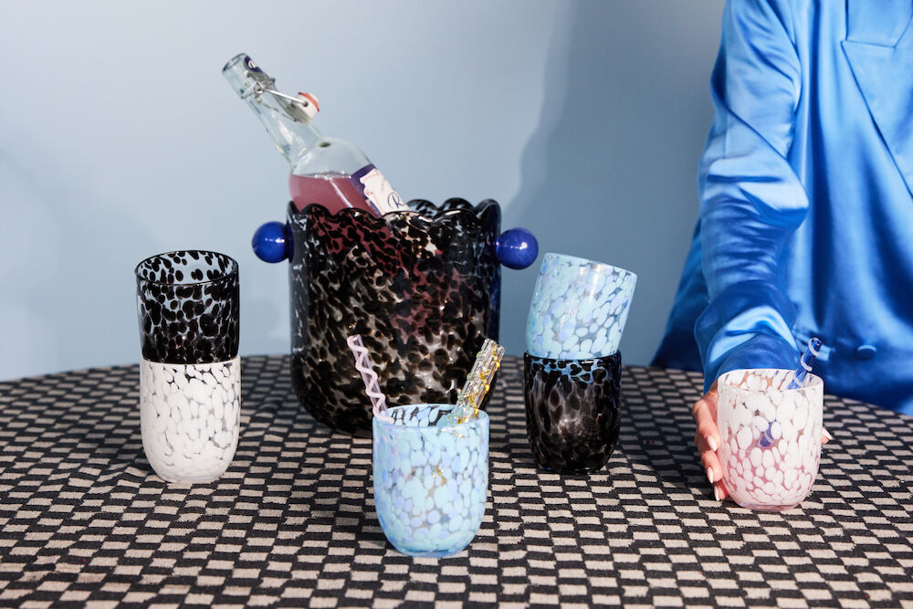 Byon- Glass Messy blue