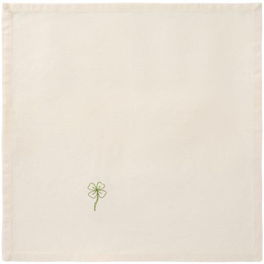 Stofserviet Flora m/firkløver butter cream
