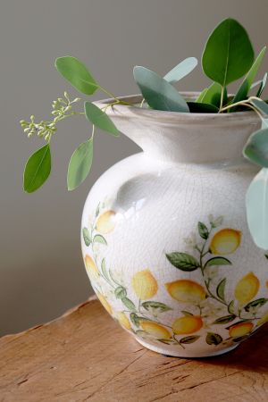 Limone Blossom Kande m. citroner og blomster