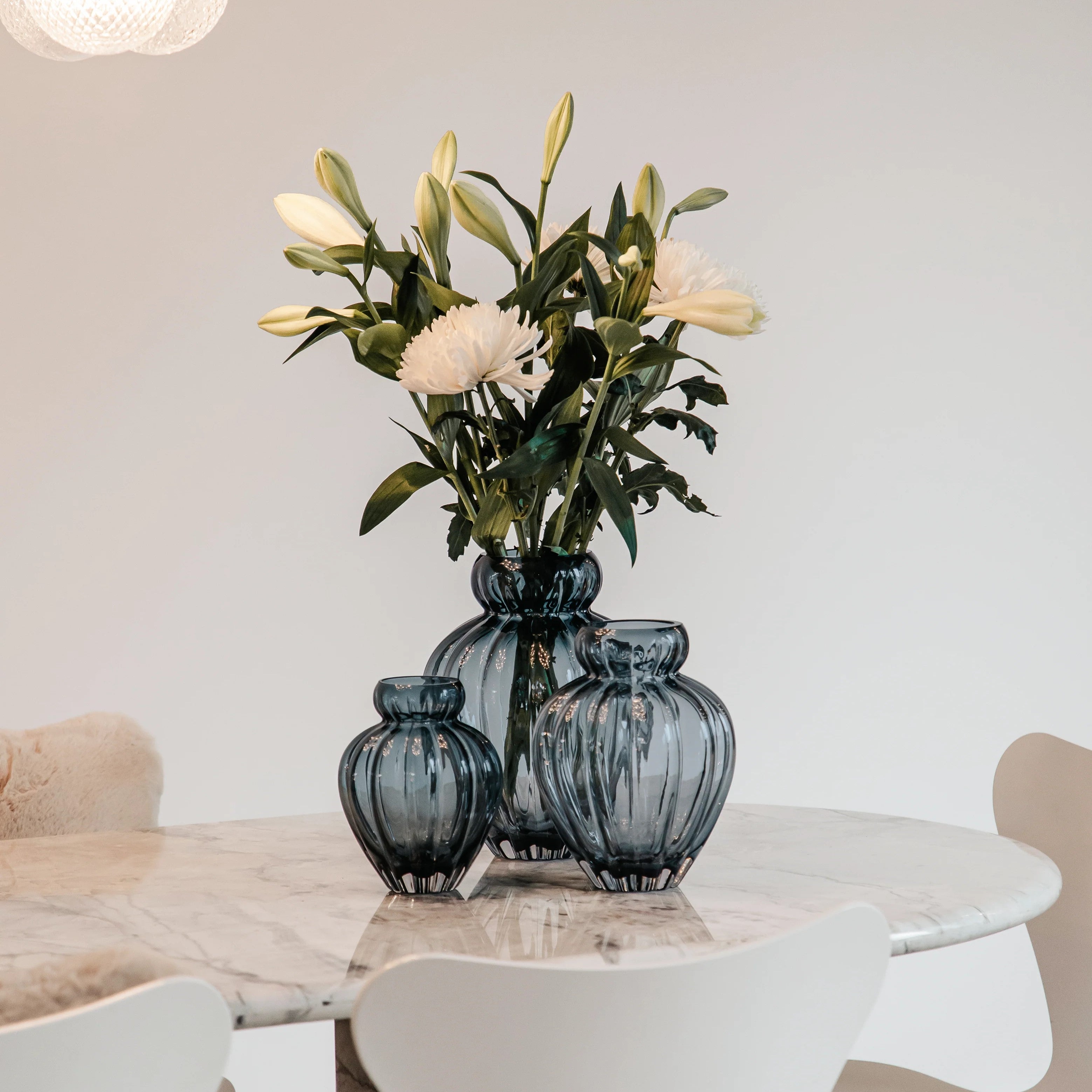 Audrey Vase - Petrol blue Small