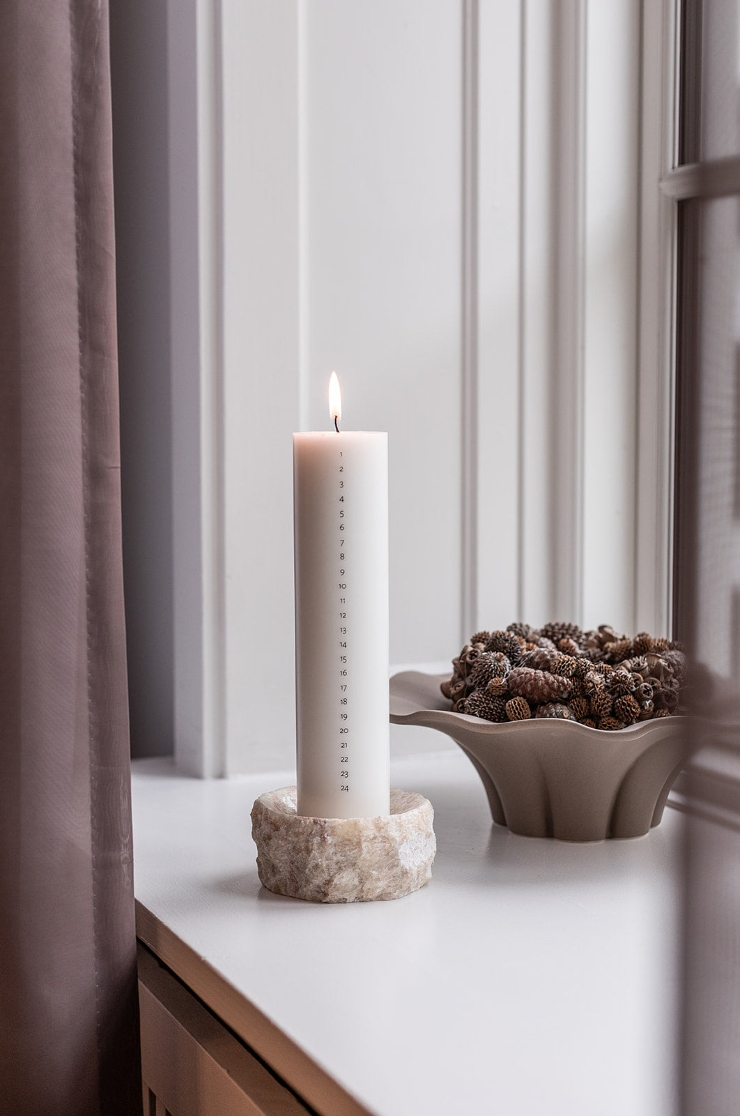 Kalenderlys med 24 øjeblikke af selvforkælelse