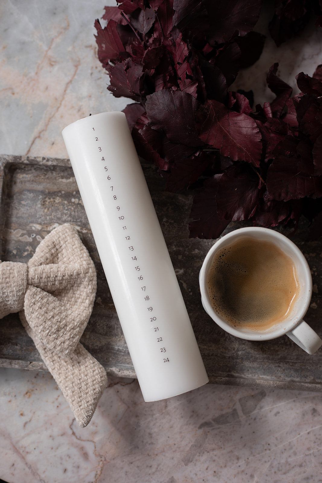 Kalenderlys med 24 øjeblikke af selvforkælelse