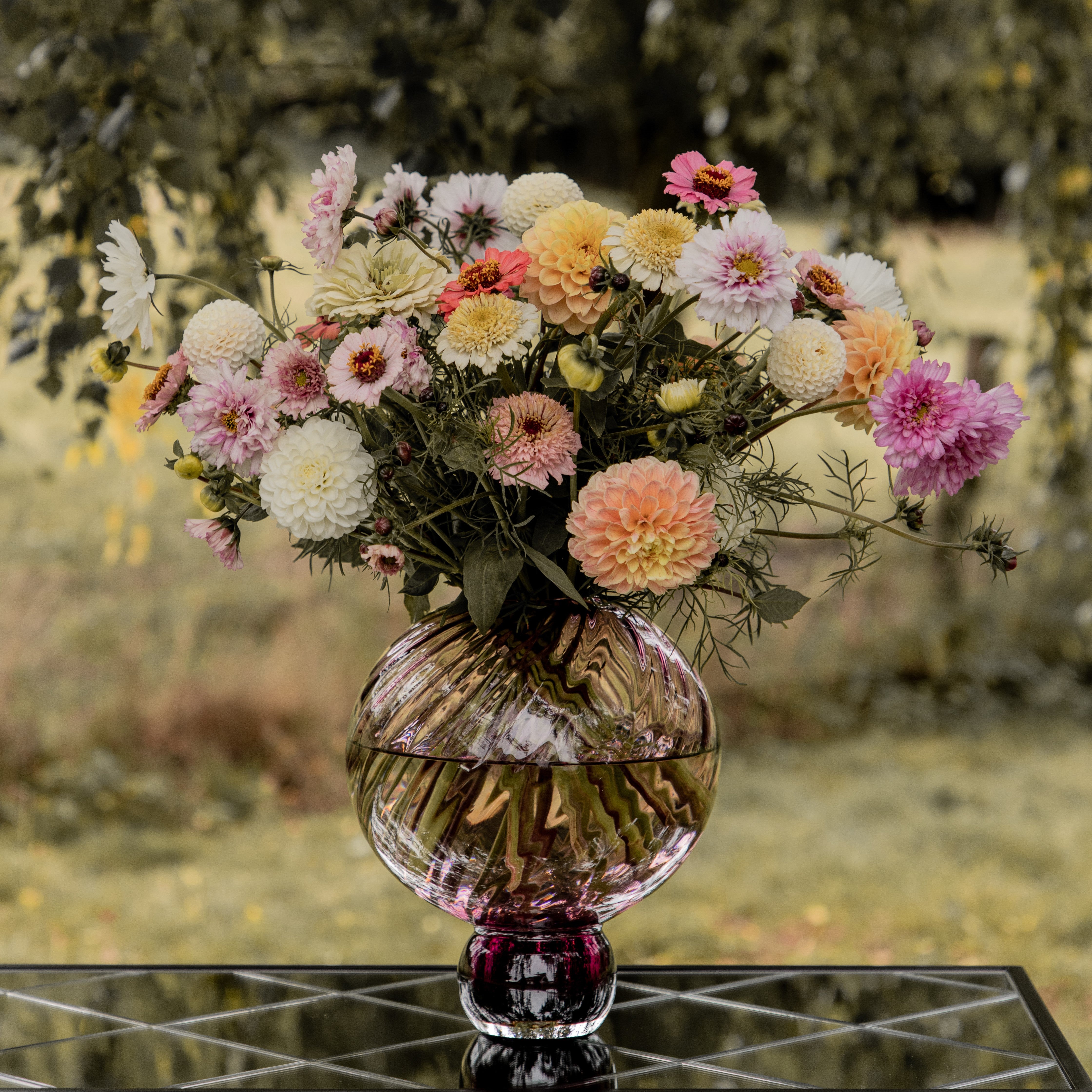 Meadow Swirl Vase - Plum Large