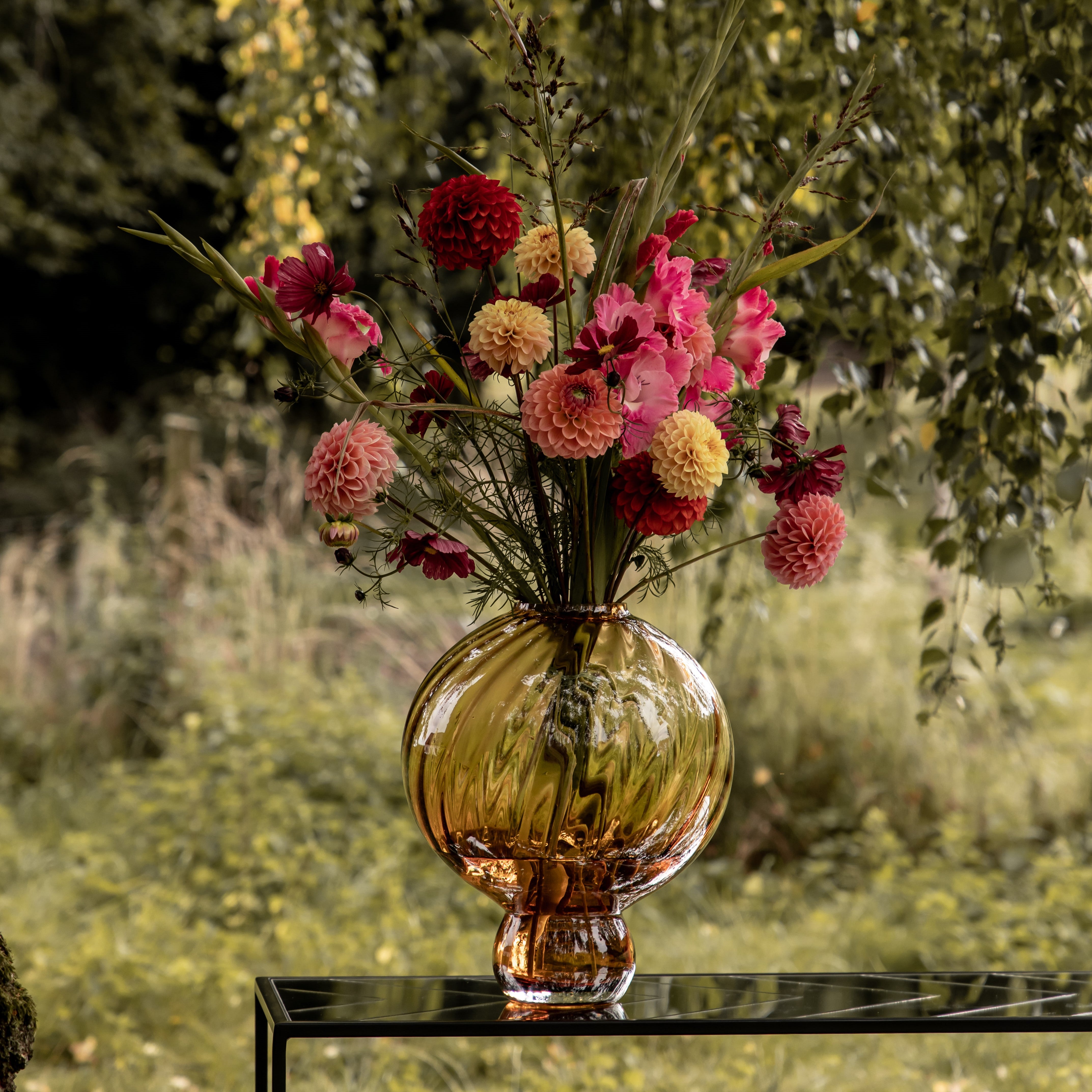 Meadow Swirl Vase - Topaz Large