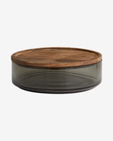 BASIL opbevaringsglas med låg i træ