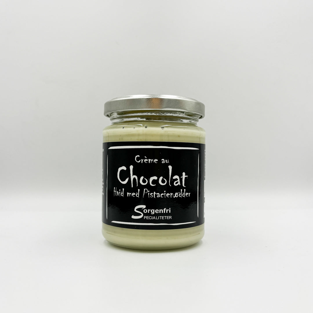 Belgisk Chokoladecreme, Hvid m. pistacie