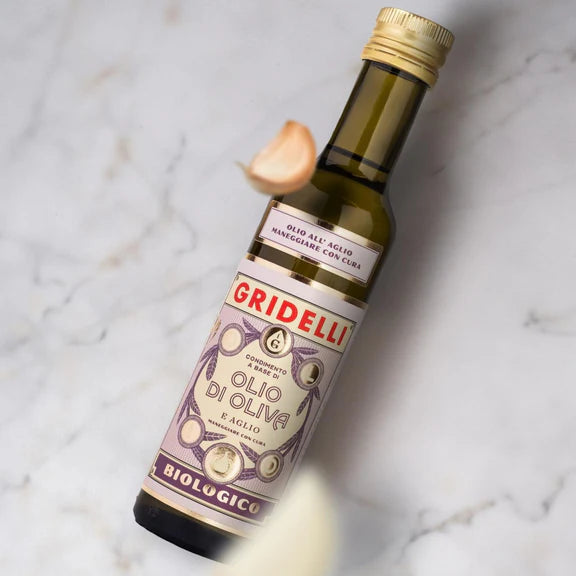 Ekstra Jomfru Olivenolie Med Hvidløg, Olio al Agilo