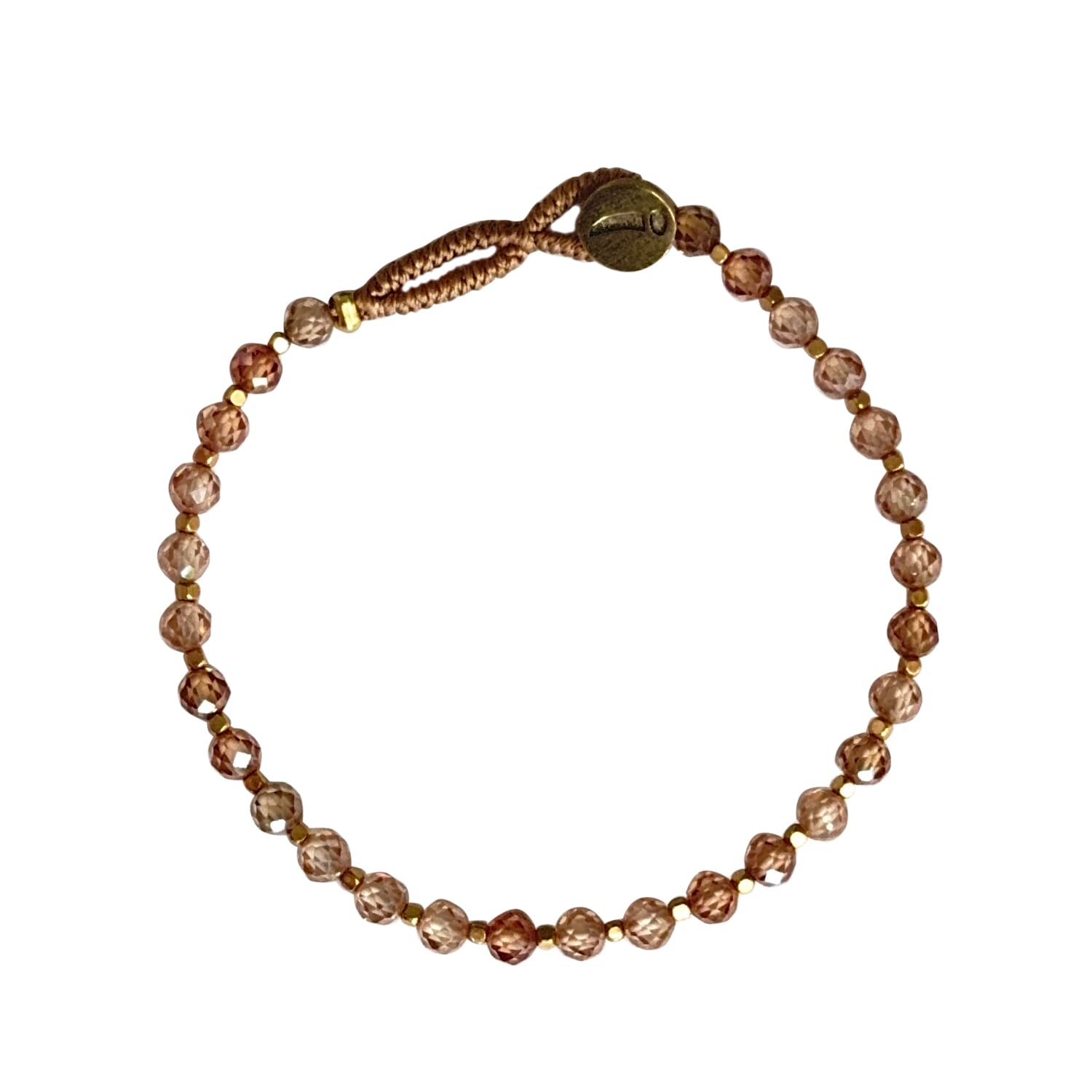 Armbånd Bo Round - Champagne Quartz