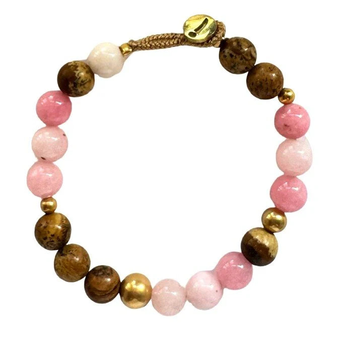 Armbånd Big Bo Mixed - PINK BROWN