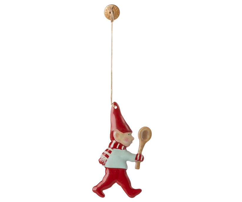 Metal ornament, Nisse - Ske