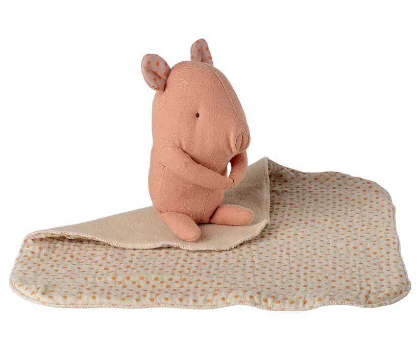 Lullaby friends, Gris, Mini - Lyserød