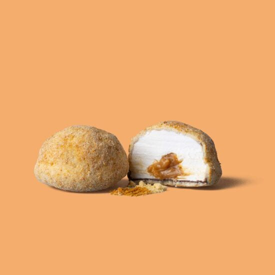 CARAMEL FILLED MALLOWS m. white choc, passion & sea buckthorn, box