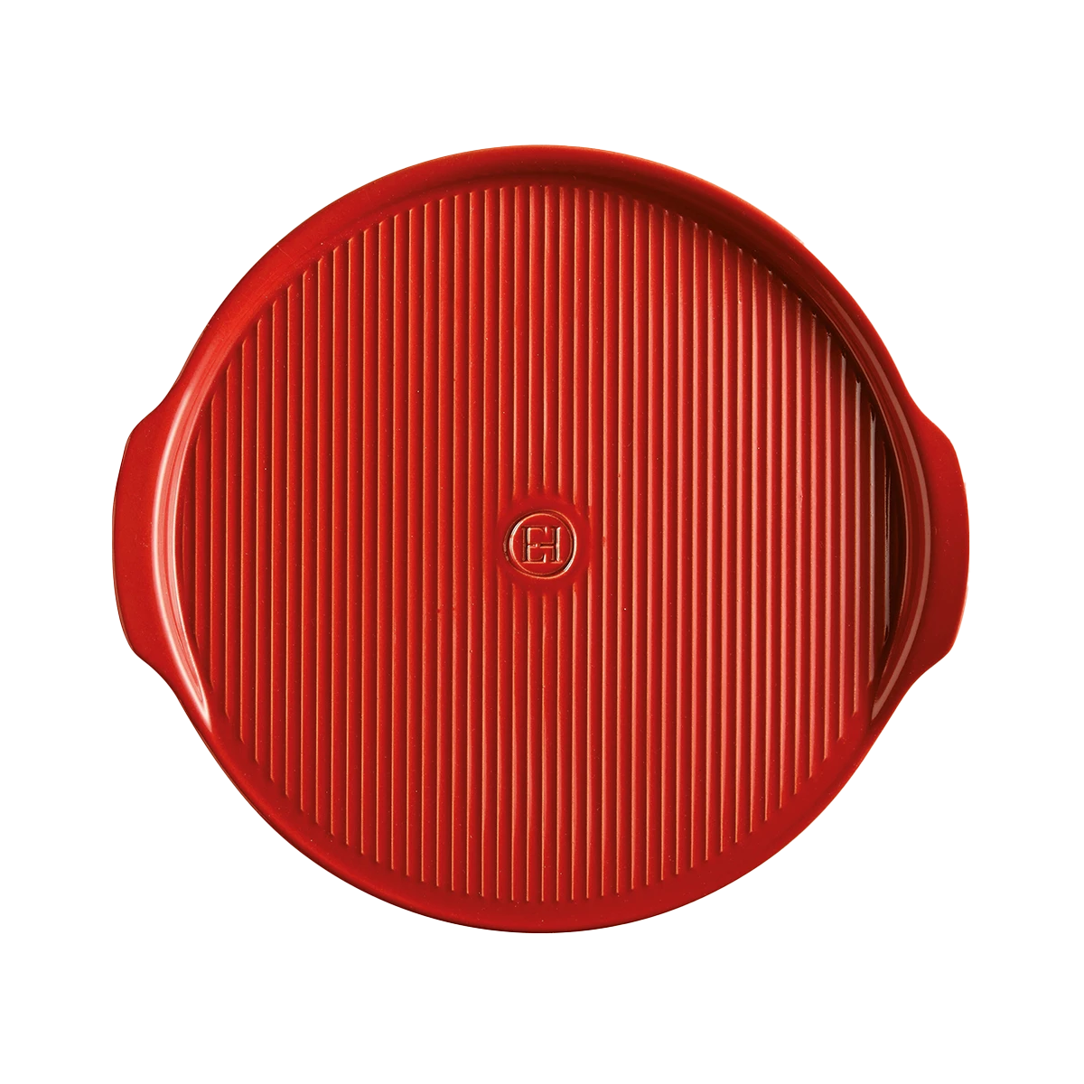 Pizzasten Rillet Ø 40 cm – Rød