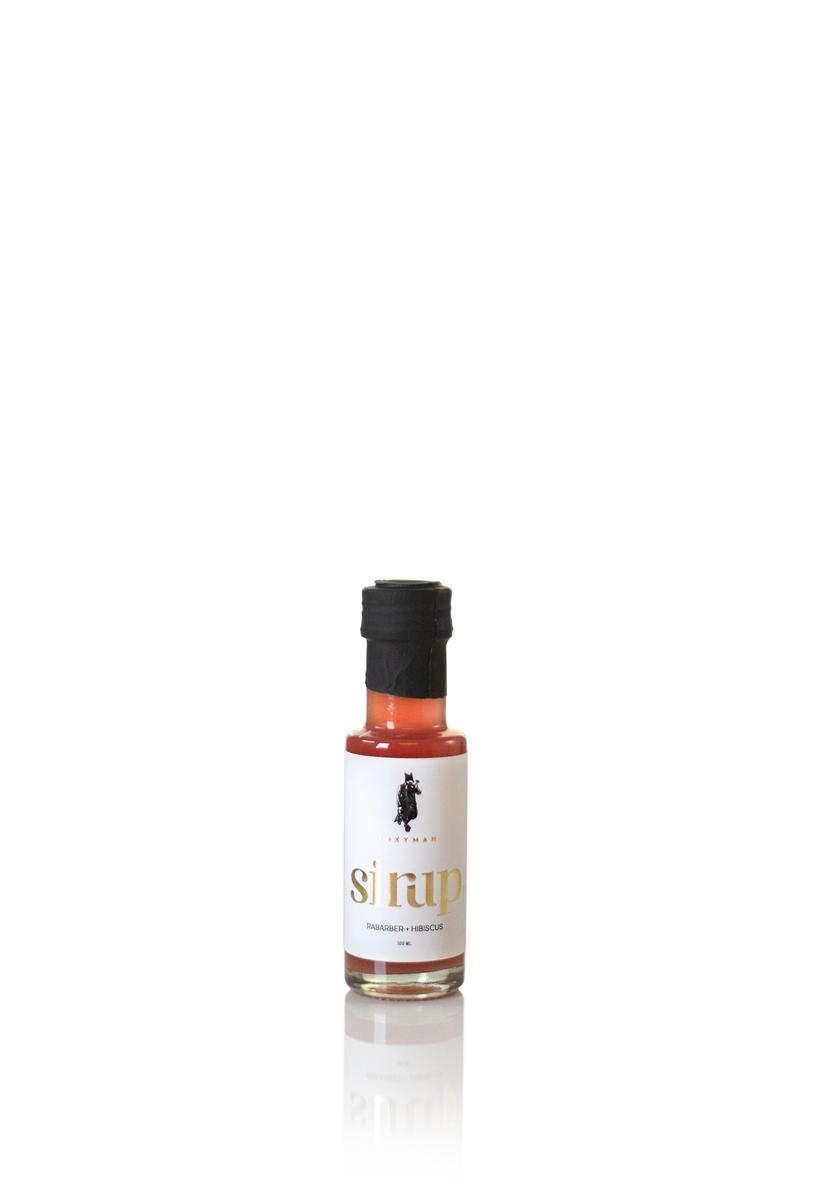 FOXYMAN Cocktailsirup med Rabarber + Hibiscus 100 ml