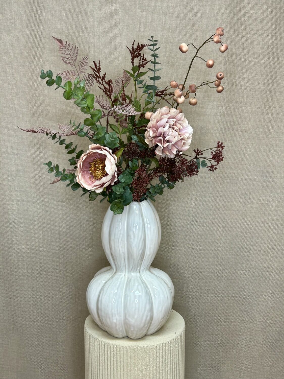 Peony lys rosa h 56 cm