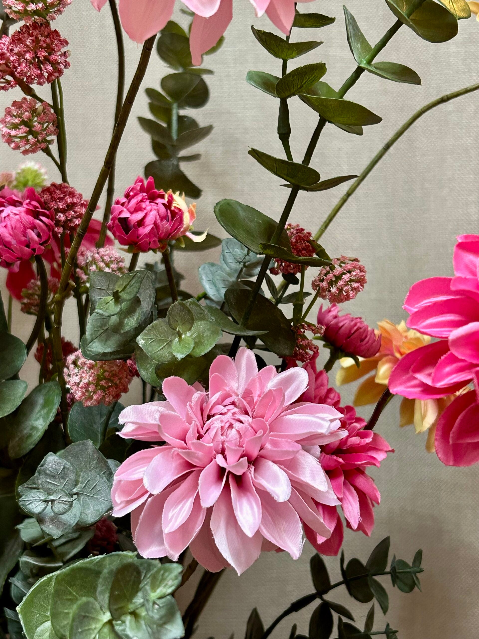 Dahlia rosa H 80 cm