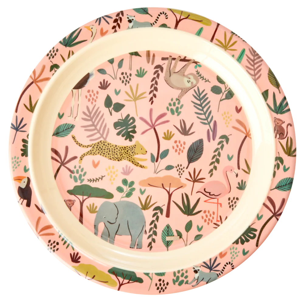 Børnetallerken Koral All Over Jungle Print