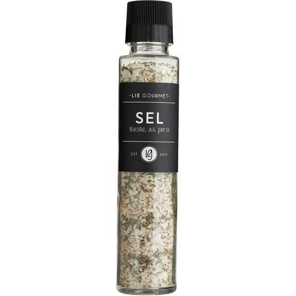 Lie Gourmet Kværn - salt, basilikum, hvidløg, persille