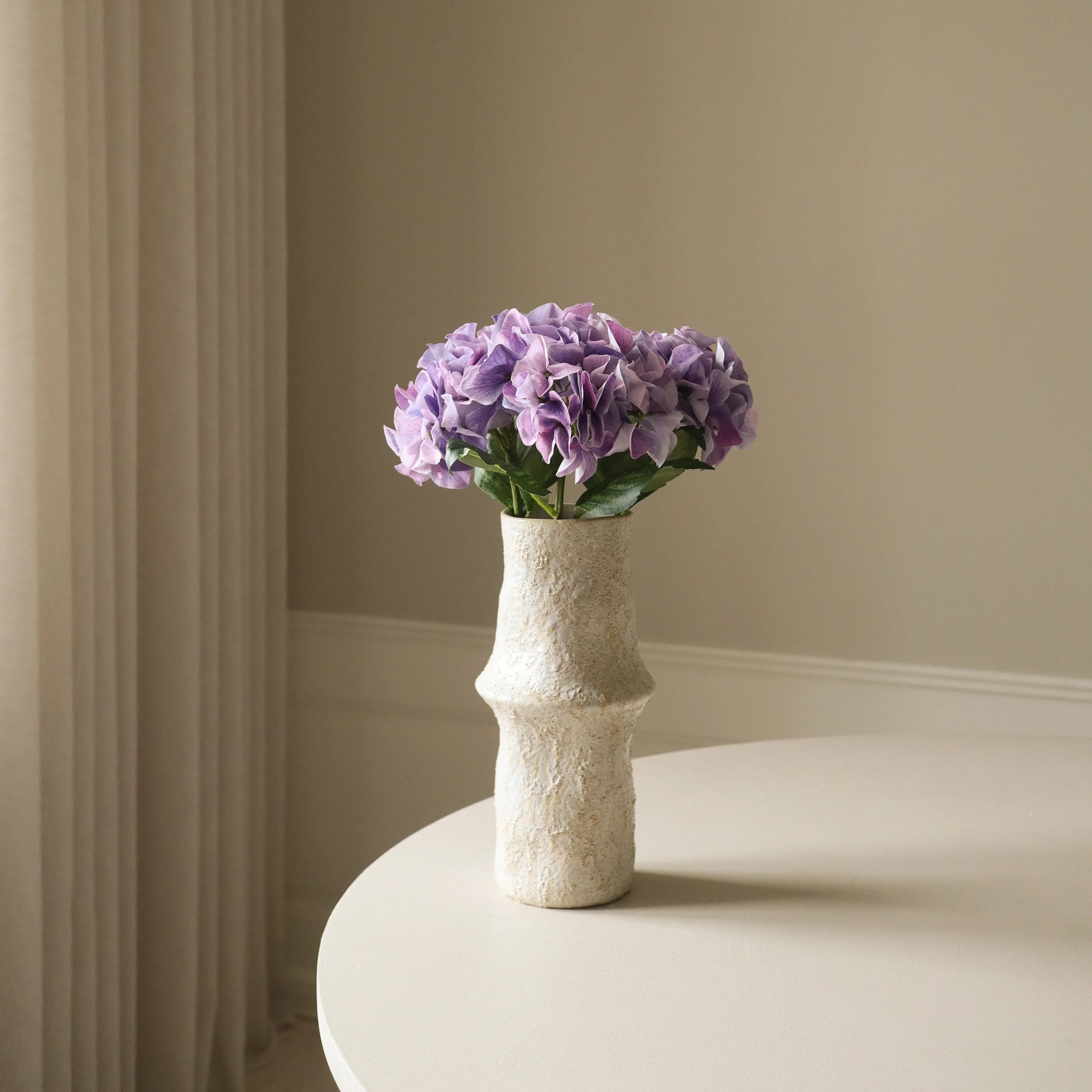 Lilla hortensia macrophylla blomst