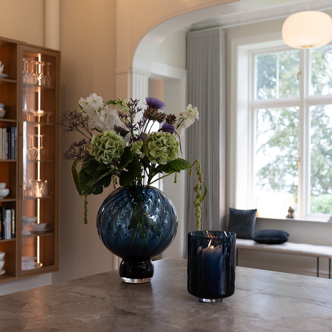 Meadow Swirl Vase - Blå Medium