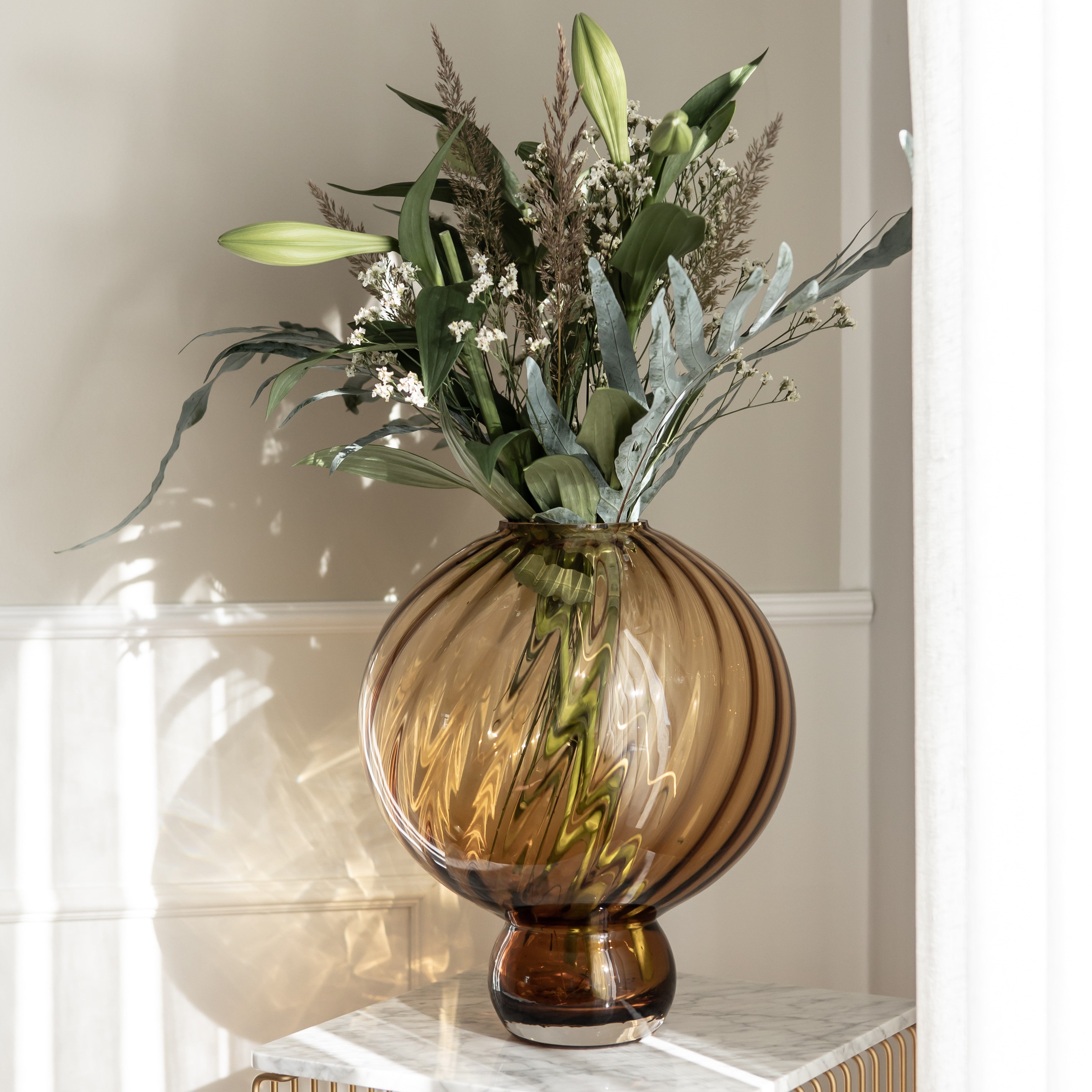 Meadow Swirl Vase - Topaz Large