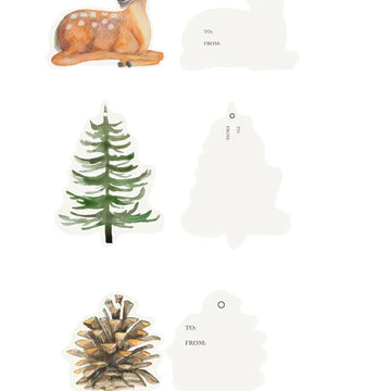 Gavemærker, 10 stk, Christmas Tree Mix