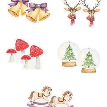 Gavemærker, 10 stk, Christmas Bells Mix