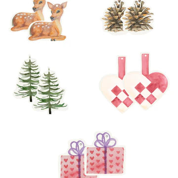 Gavemærker, 10 stk, Christmas Tree Mix