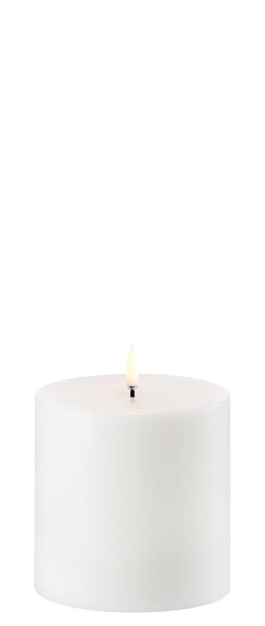 Uyuni - Pillar candle, Nordic white, Smooth, W10,1 x H10 cm