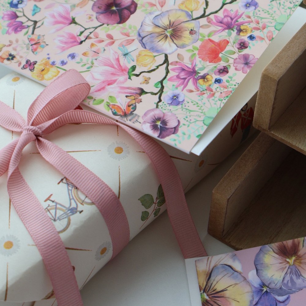 Magical Garden A6-kort – inspiration til gaveindpakning