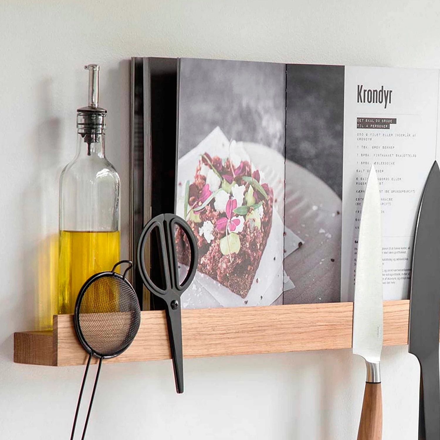 EKTA Living Væghylde Magnetisk 40 cm - Olieret Eg