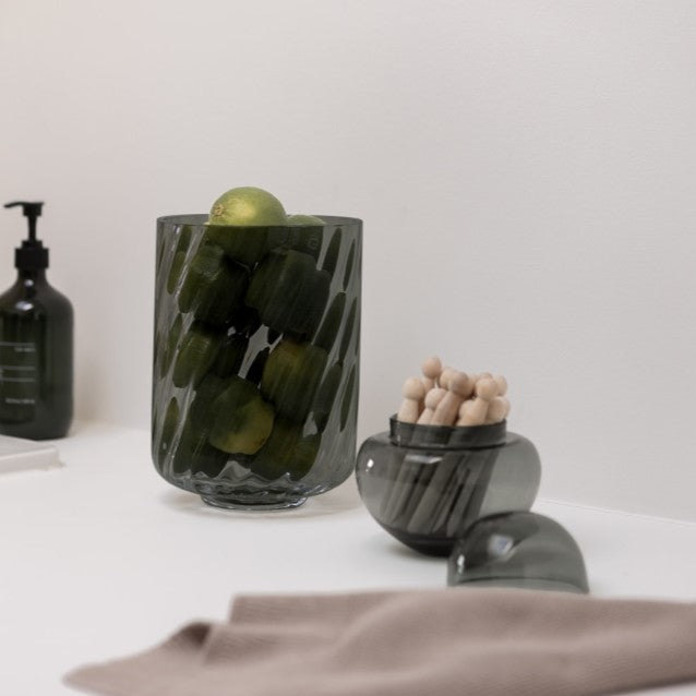 Meadow Swirl Cylinder vase - Green