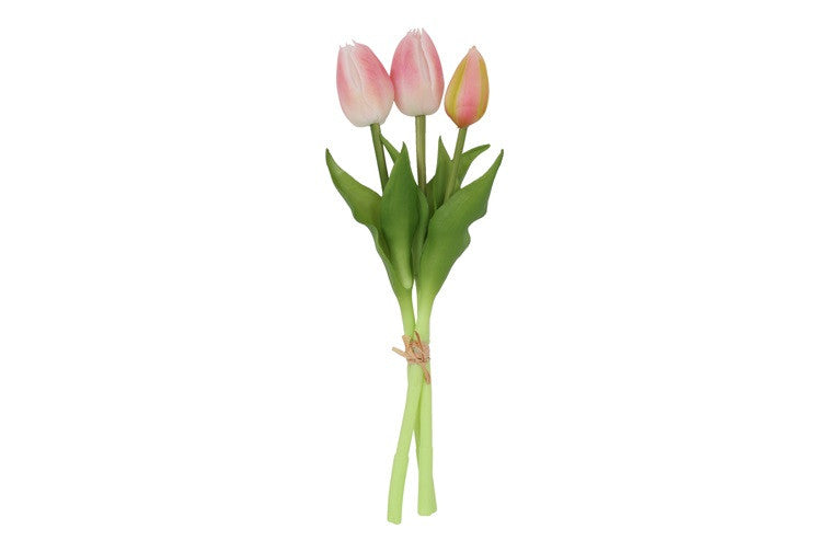 Tulipaner i bundt med 3 stk rosa – 29 cm